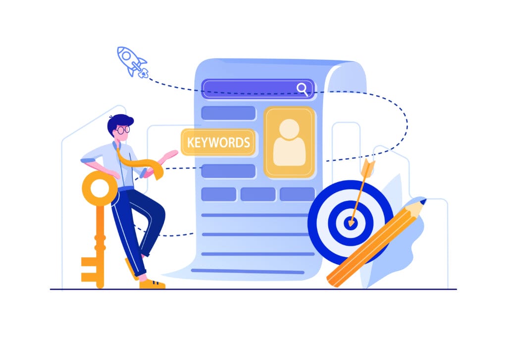PPC and SEO are both effective marketing strategies for small businesses. Graphic illustration of man choosing between PPC and SEO.