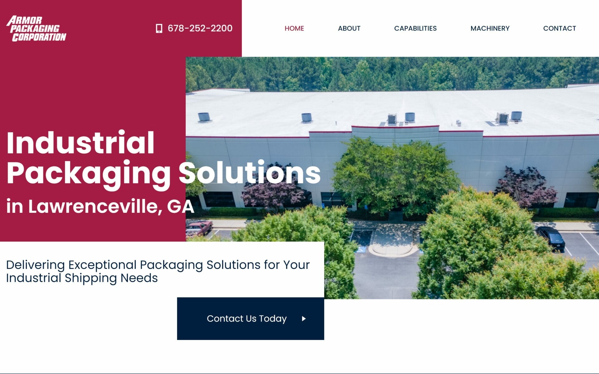 Armor Packaging — Website