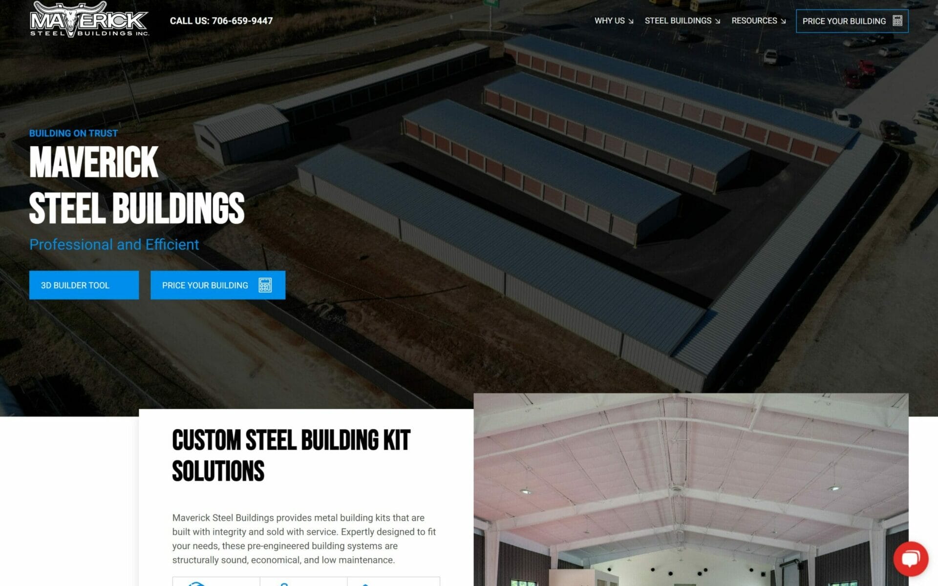Maverick Steel Buildings — Website
